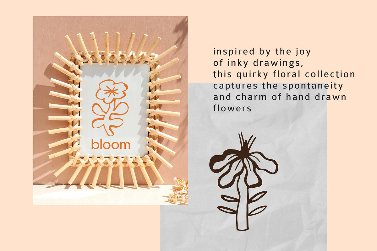 Quirky Florals Hand Drawn collection, an Object Illustration by Lena Nikolaeva (Photo 8 of 12)