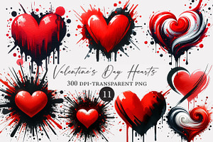 Valentine's Day Hearts Clipart, an Illustration by Designworld