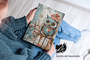 Cute Owl Xmas Junk Journal Pages, an Animal Illustration by Digital Art Mahdiseño (Thumbnail 8 of 10)