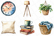 Watercolor Home Decor Clipart Bundle, an Illustration by DreamPrint404 (Thumbnail 6 of 7)