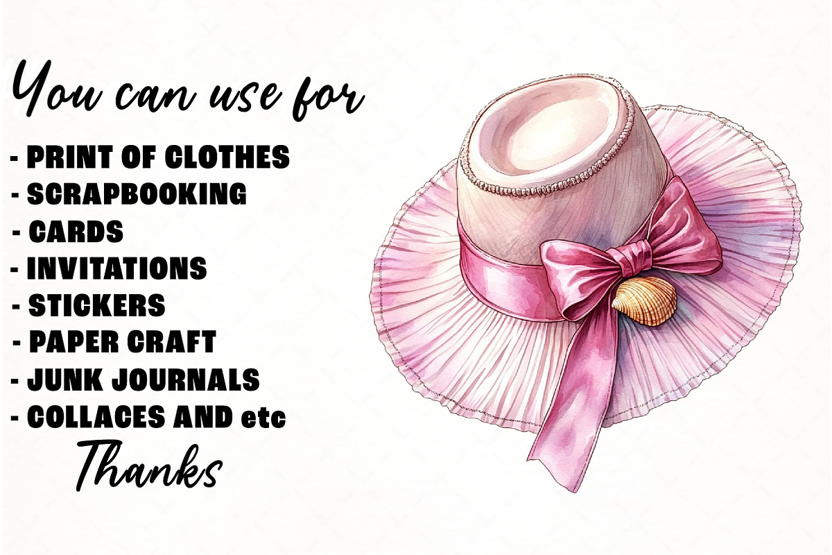 Coquette Coastal Clipart Bundle, an Illustration by Watercolor design (Photo 4 of 4)