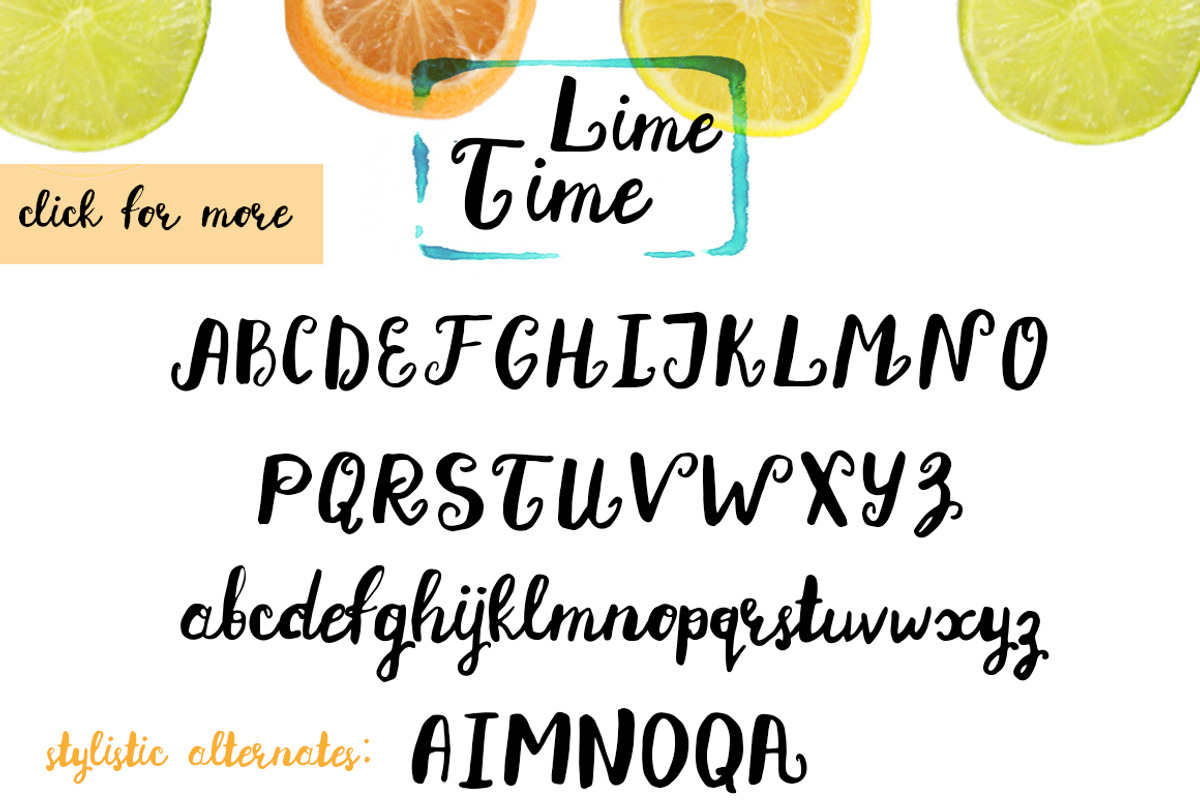 Lime Time Handwritten Font preview 6
