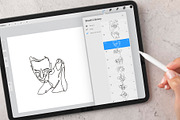 Dogs & Humans Procreate stamps pack, a Brush Add-On by ArtPavo (Thumbnail 4 of 4)
