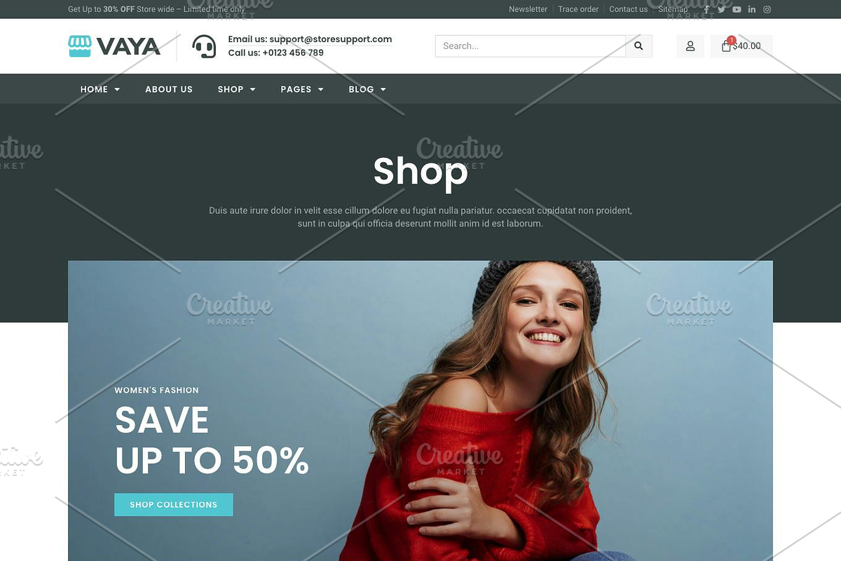 E-commerce Elementor Template, a WordPress Template by Daniel IT (Photo 4 of 6)