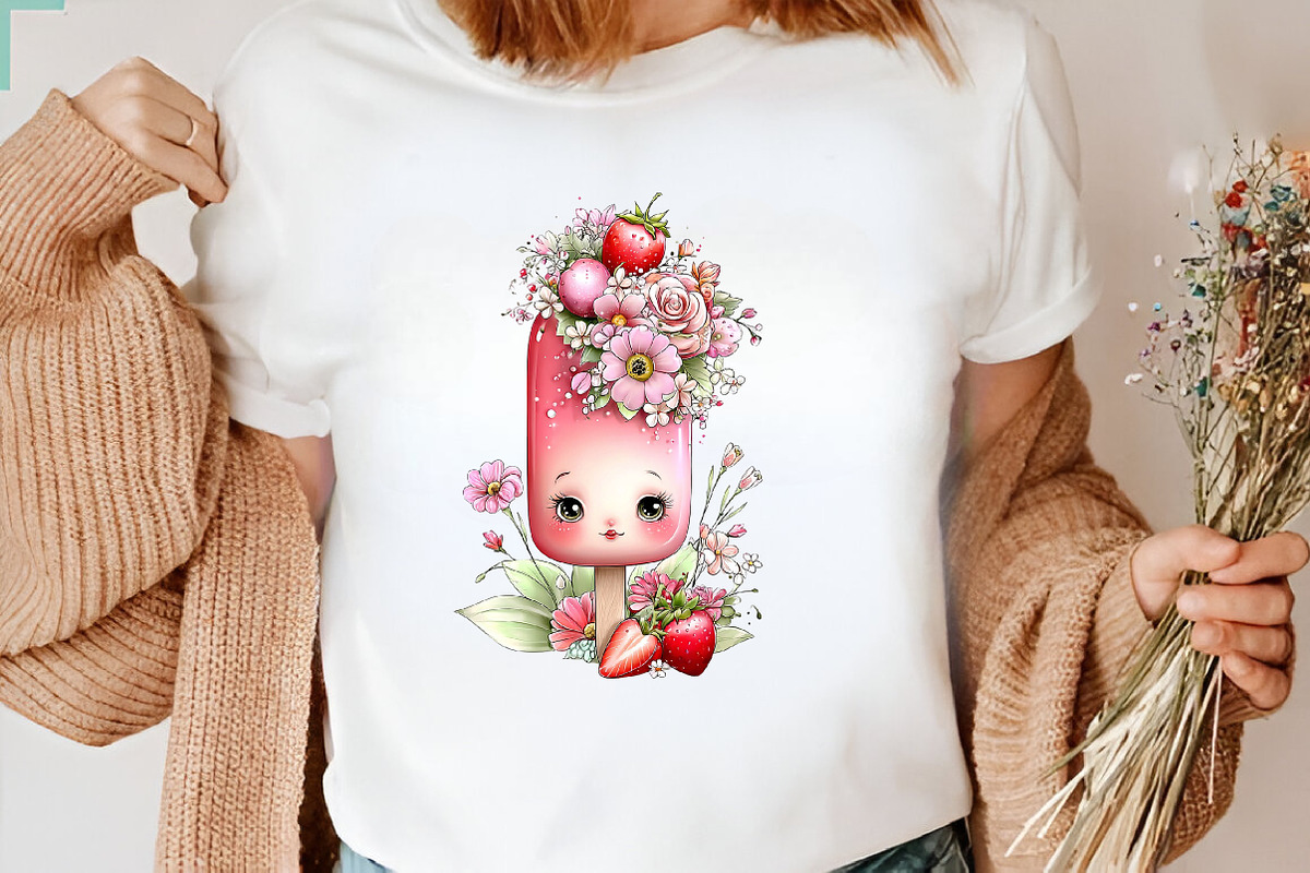 Whimsical Summer Ice-Cream Clipart, an Illustration by CreationArt (Photo 6 of 10)
