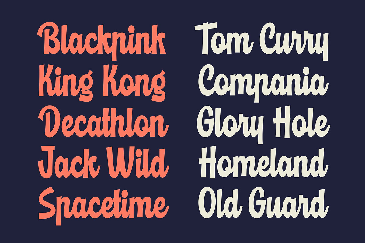 Richale a Bold Retro Script Font, a Script Font by Blankids Studio (Photo 4 of 12)