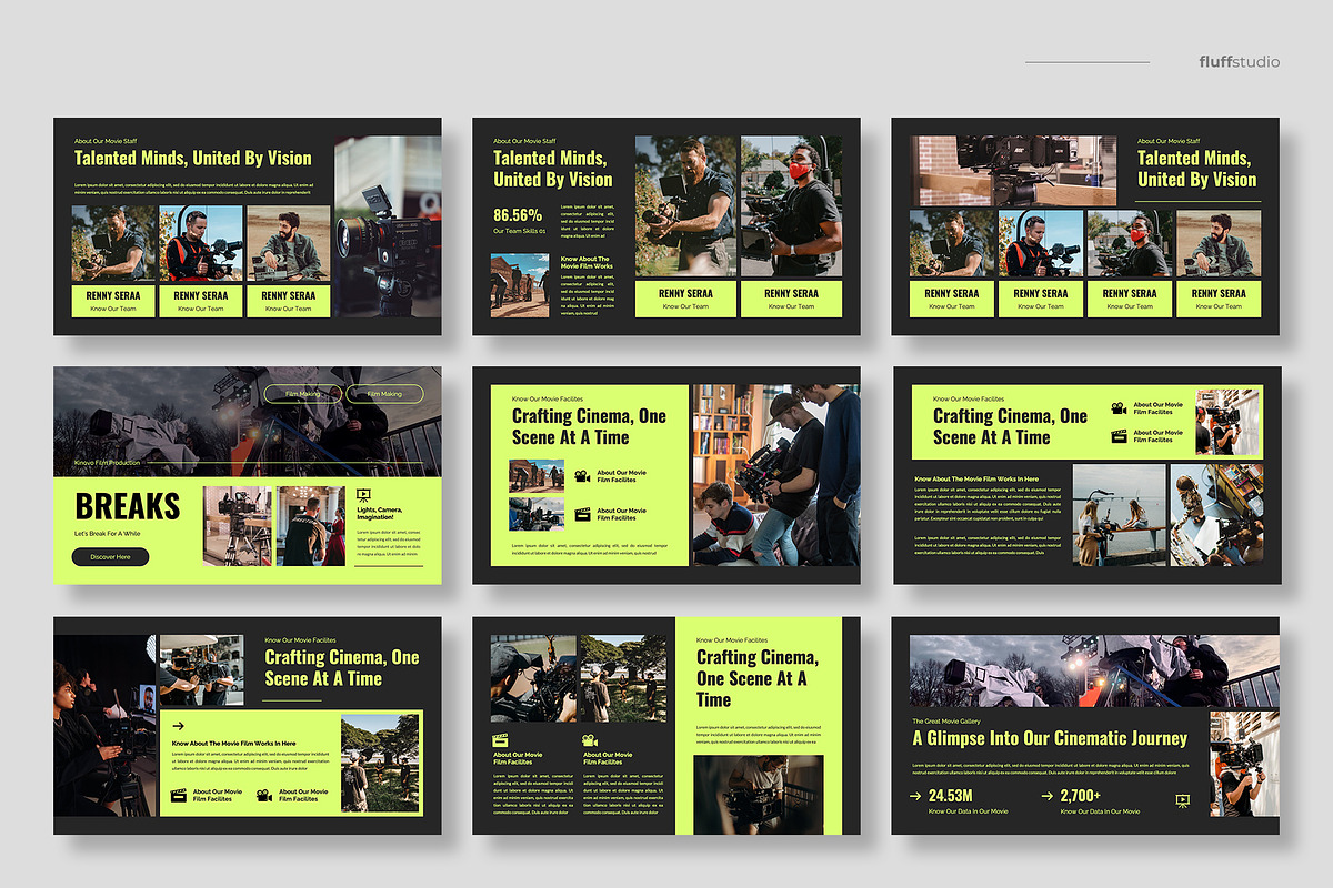 Video Film & Movie Keynote Template, a Presentation Template by fluffstudio (Photo 3 of 4)
