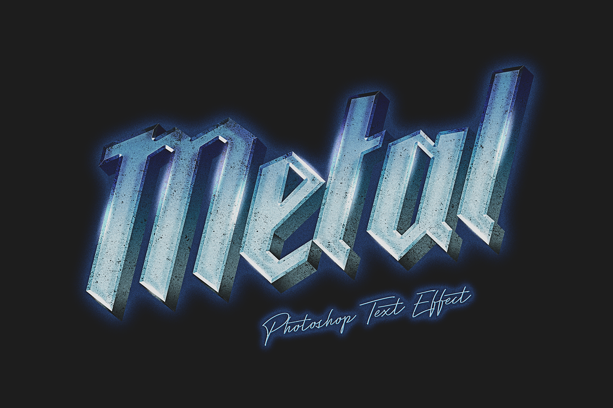 80's Metal Photoshop Text Effect, a Layer Style Add-On by Clint English (Photo 4 of 5)