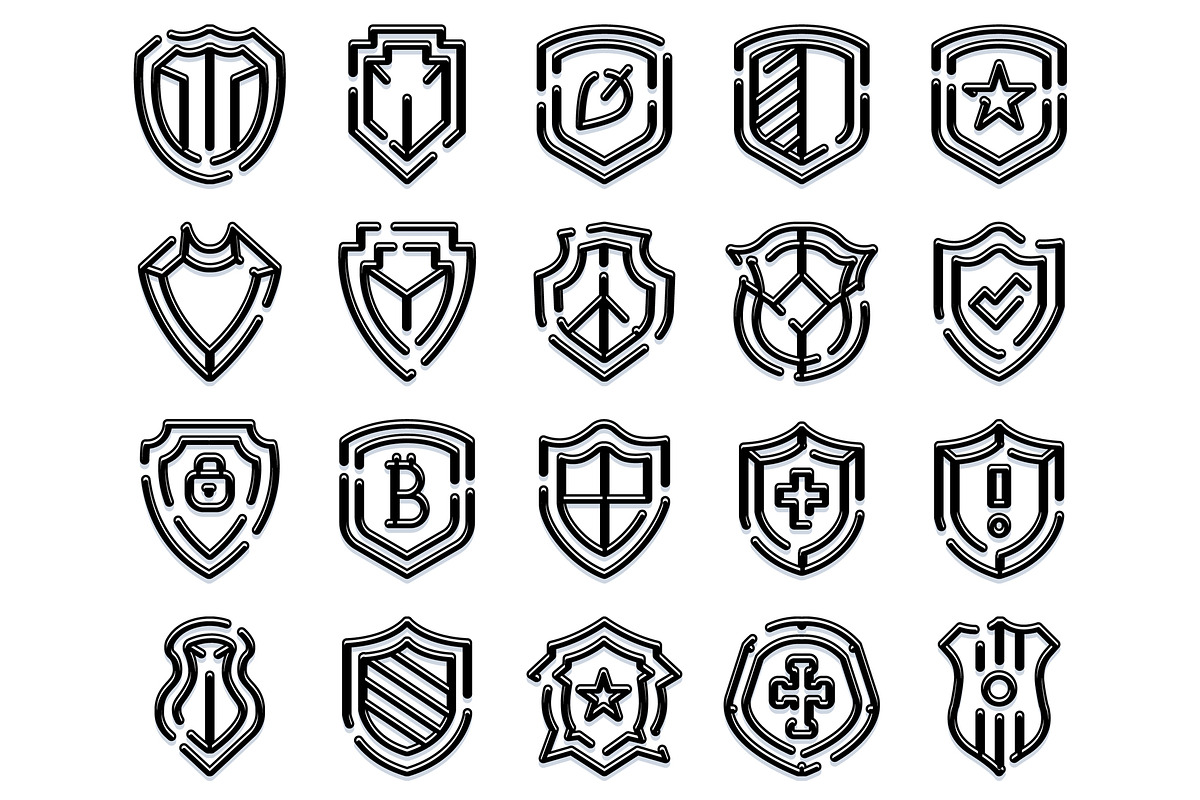Shield icons vector set providing, an Object Graphic by pikepicture (Photo 2 of 3)