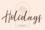 Holidays | Script font, a Script Font by Scratchones (Thumbnail 1 of 8)