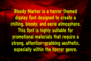 Bloody Marker Dripping Display Font, a Sans Serif Font by Pixesia Studio (Thumbnail 9 of 15)
