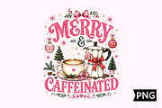 Merry And Caffeinated Christmas PNG, a Seasonal Illustration by Creative Art (Thumbnail 1 of 3)