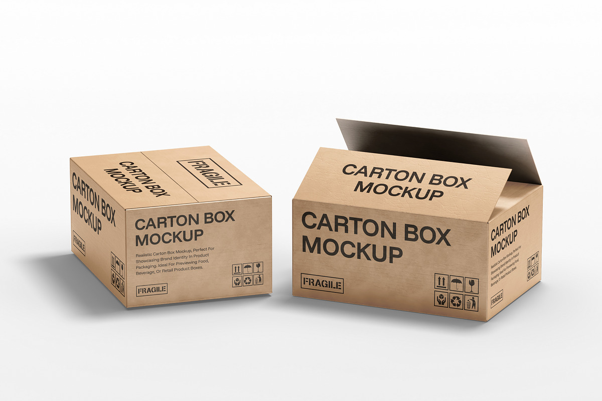 Carton Box Mockup, a Packaging Mockup by SLAB! Design (Photo 7 of 8)