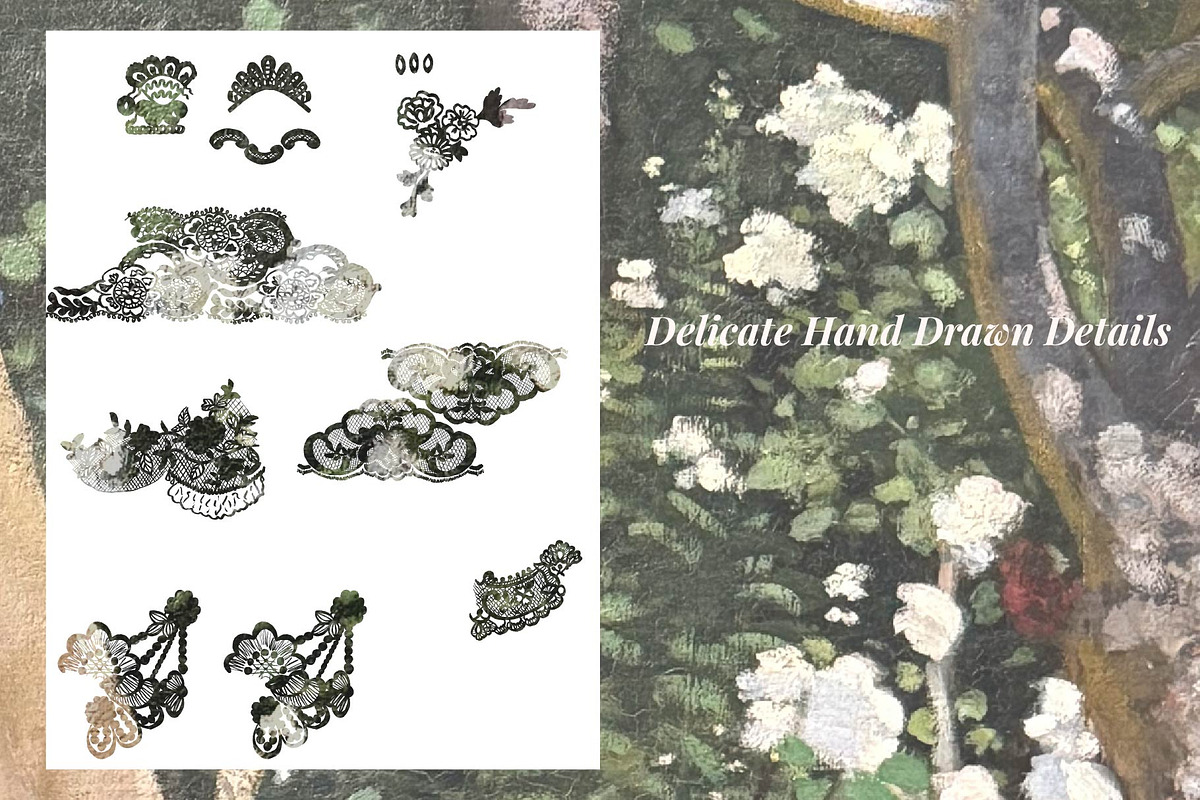 Lace Frames & vector Lace Brushes, an Object Graphic by MayBay Studio (Photo 4 of 7)