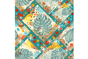 Seamless background with colorful, an Illustration by Nenahliadava Design