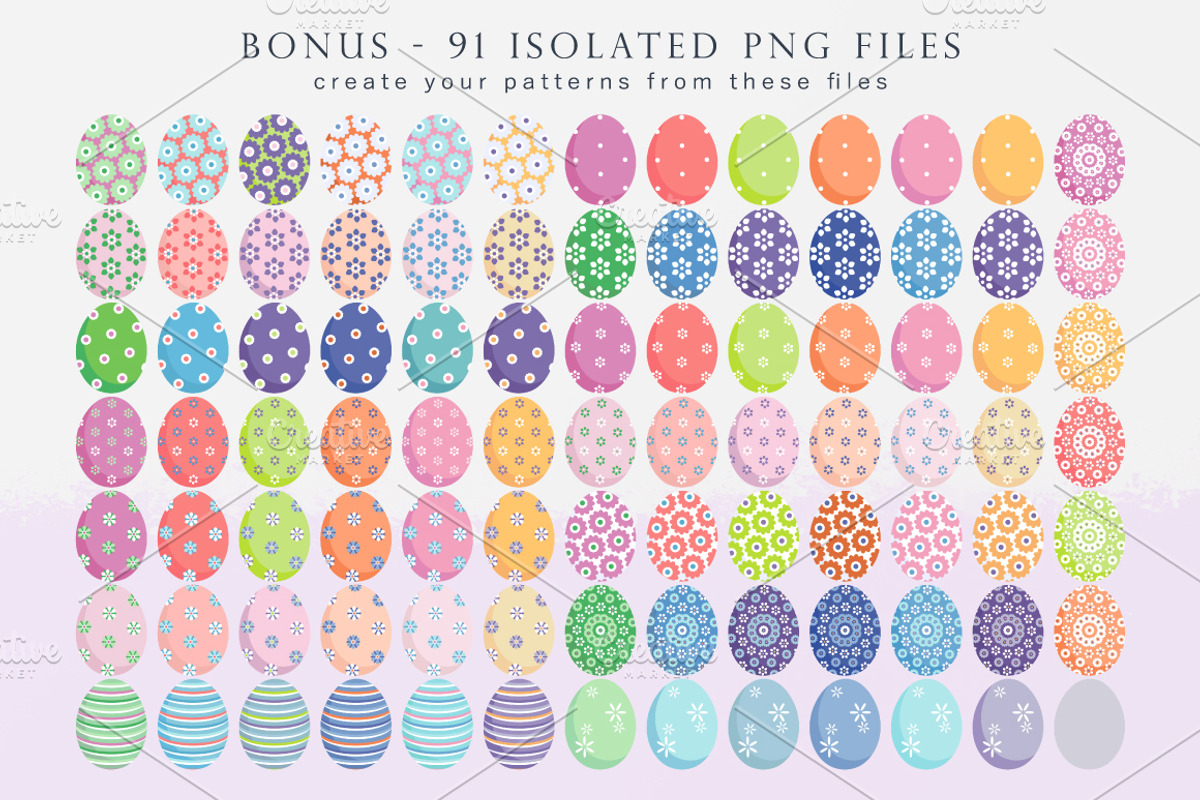 Easter eggs – Set 2, a Pattern Graphic by Yummy (Photo 9 of 10)