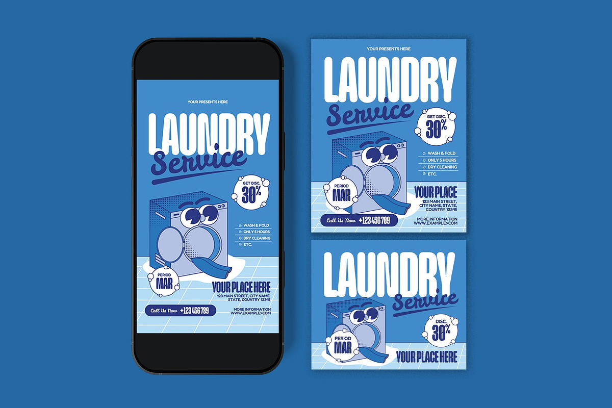Laundry Service Flyer, a Flyer Template by graphicook (Photo 3 of 3)