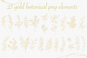 Greenery set, watercolor, gold line, a Decorative Illustration by mArtstore (Thumbnail 3 of 10)