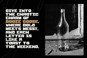 BOOZE GOOSE MESSY DISPLAY FONT