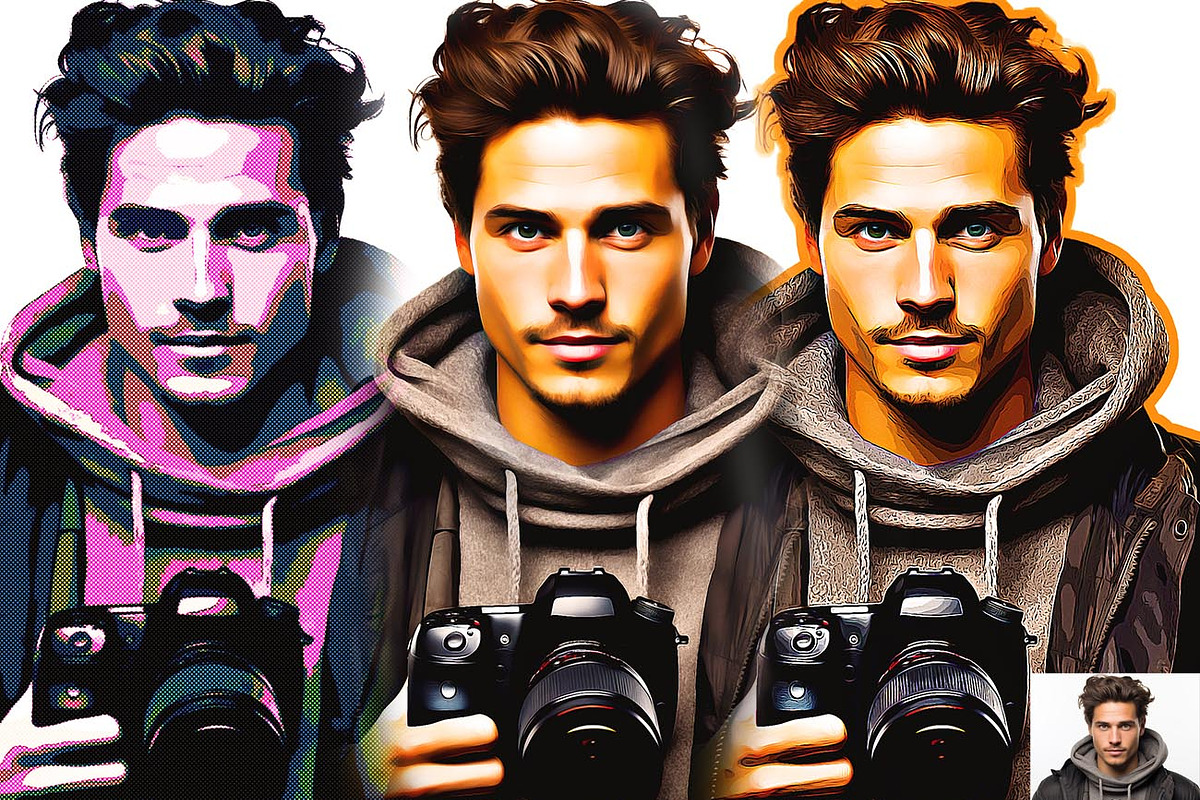 Clean Vector Cartoon FX Photoshop, an Action Add-On by Studio Retouch (Photo 6 of 12)