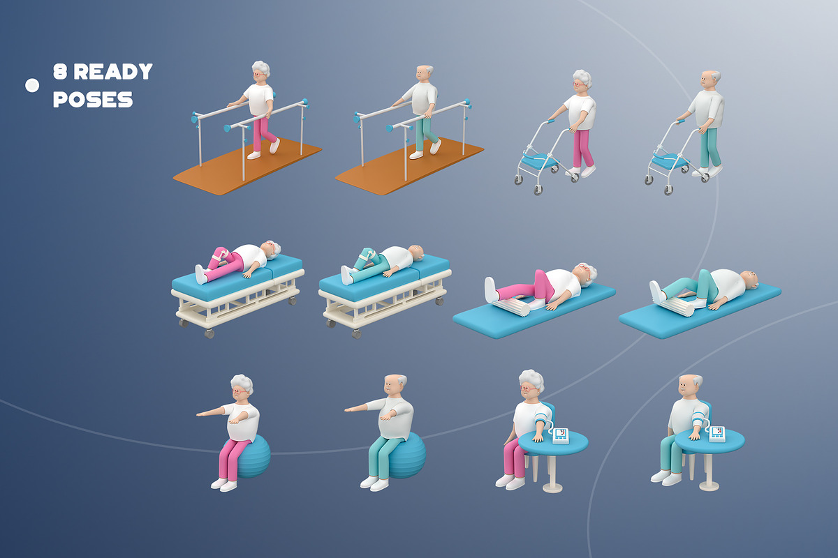 Rehabilitation Set, a Characters & Person 3D Model by Artem Varnitsin (Photo 2 of 3)