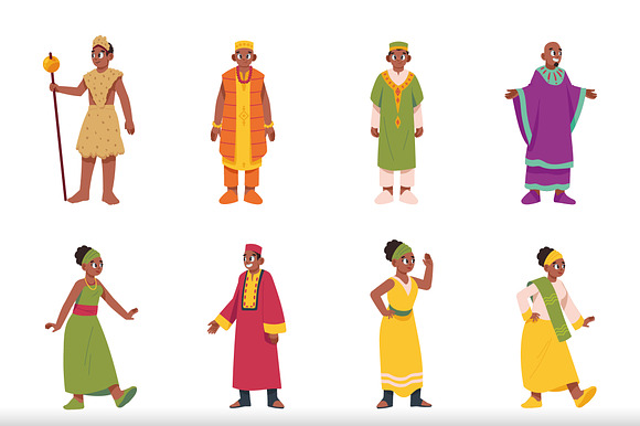 African People Illustration Set preview 2