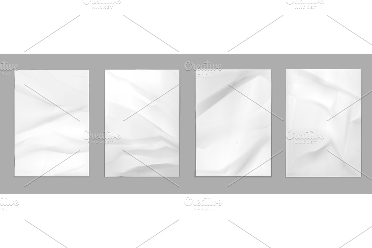 Wrinkle fold paper sheets, a Texture Illustration by Vector Tradition
