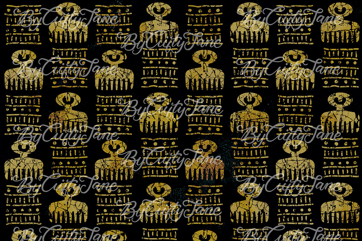 Adinkra DUAFE Pattern I, a Pattern Graphic by ByGiftyJane (Photo 7 of 11)