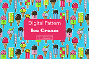 Ice Cream Pattern, a Pattern Graphic by koberstein (Thumbnail 1 of 3)