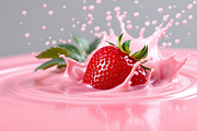 Strawberry Splashing into Pink Milk, a Food & Drink Photo by Stock Shape (Thumbnail 4 of 4)