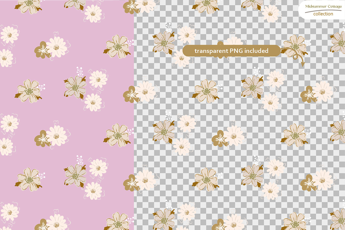 Midsummer Cottage - Patterns, a Pattern Graphic by InaCorart (Photo 4 of 6)