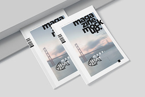 A4 Magazine Cover & Spread Mockups