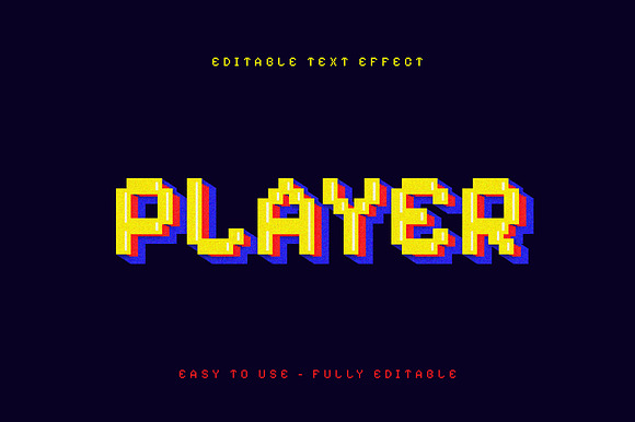 Retro Pixel Arcade Text Effect preview 4