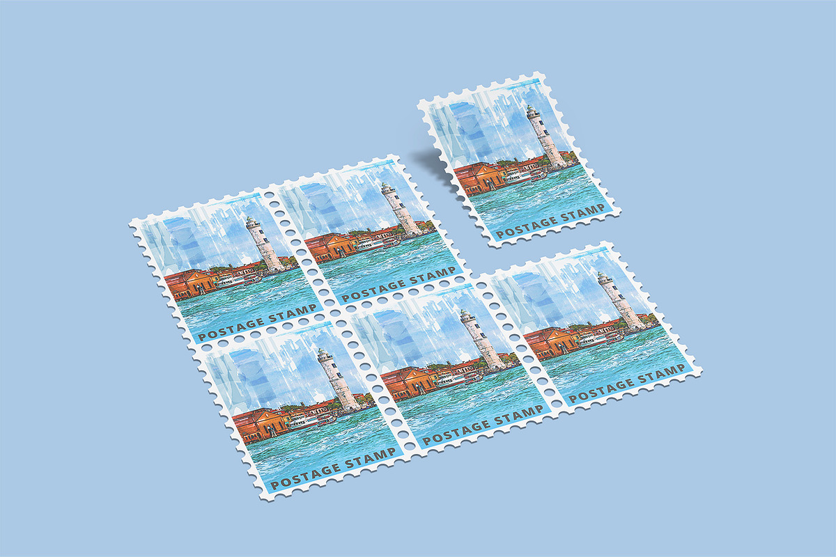 Postage Stamp Mockups Collection, a Flyer Template by Compositing Studio (Photo 21 of 22)