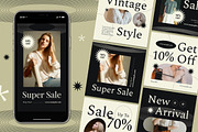 Elegant Fashion Sale Instagram Set, a Social Media Template by Aiyari Graphic (Thumbnail 1 of 3)