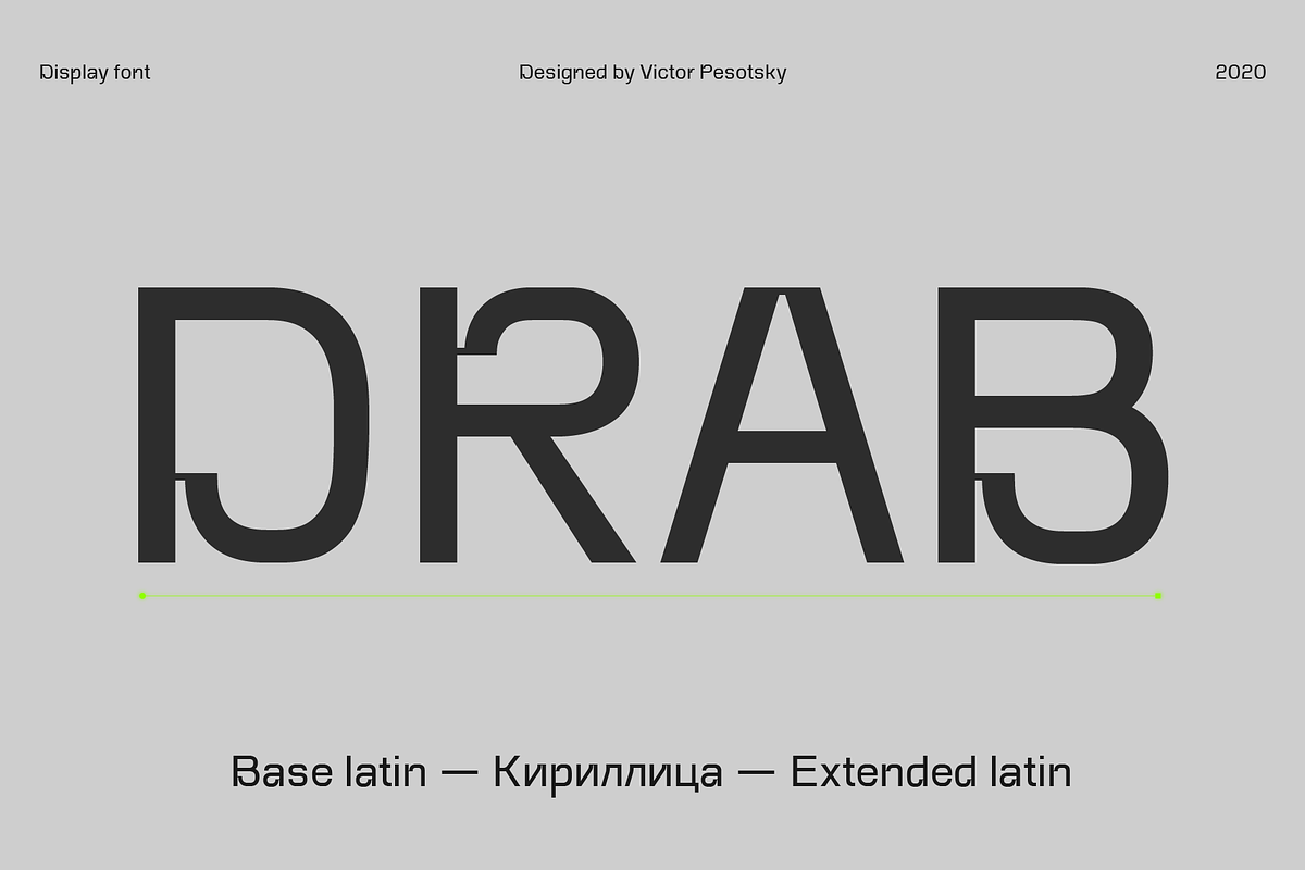 Drab — modern grotesk font, a Sans Serif Font by Viktor Pesotsky | Fonts (Photo 1 of 18)