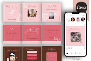 Canva Social Media Template Bundle, a Social Media Template by Little Creative Scribbles