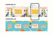 Retro Travel Instagram Carousels, a Social Media Template by Anna Design Studio (Thumbnail 4 of 13)