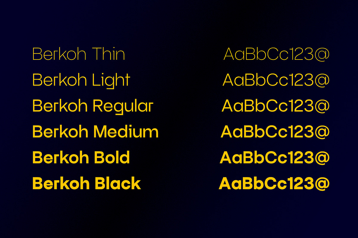 Berkoh | Sans Serif Font Family, a Sans Serif Font by ESEM (Photo 3 of 9)