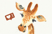 Watercolor giraffes 2, an Illustration by Olga Bonitas (Thumbnail 7 of 7)