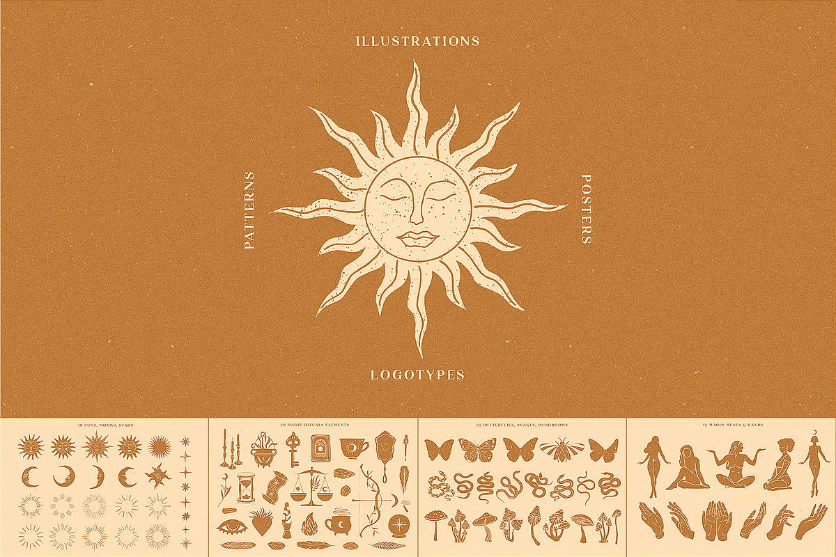 Retro Mystic Graphics Pack, an Object Graphic by Ayya Studio (Photo 2 of 16)