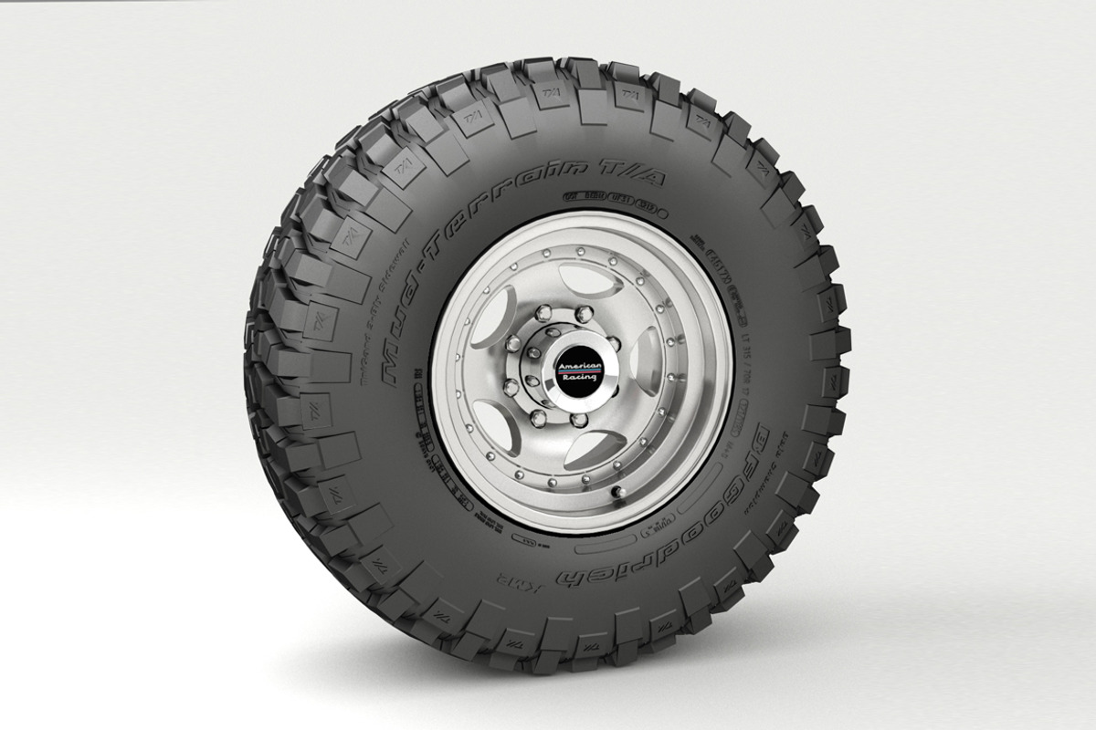OFF ROAD WHEEL AND TIRE 3, a Cars & Vehicle 3D Model by NNAVAS 3D (Photo 5 of 9)