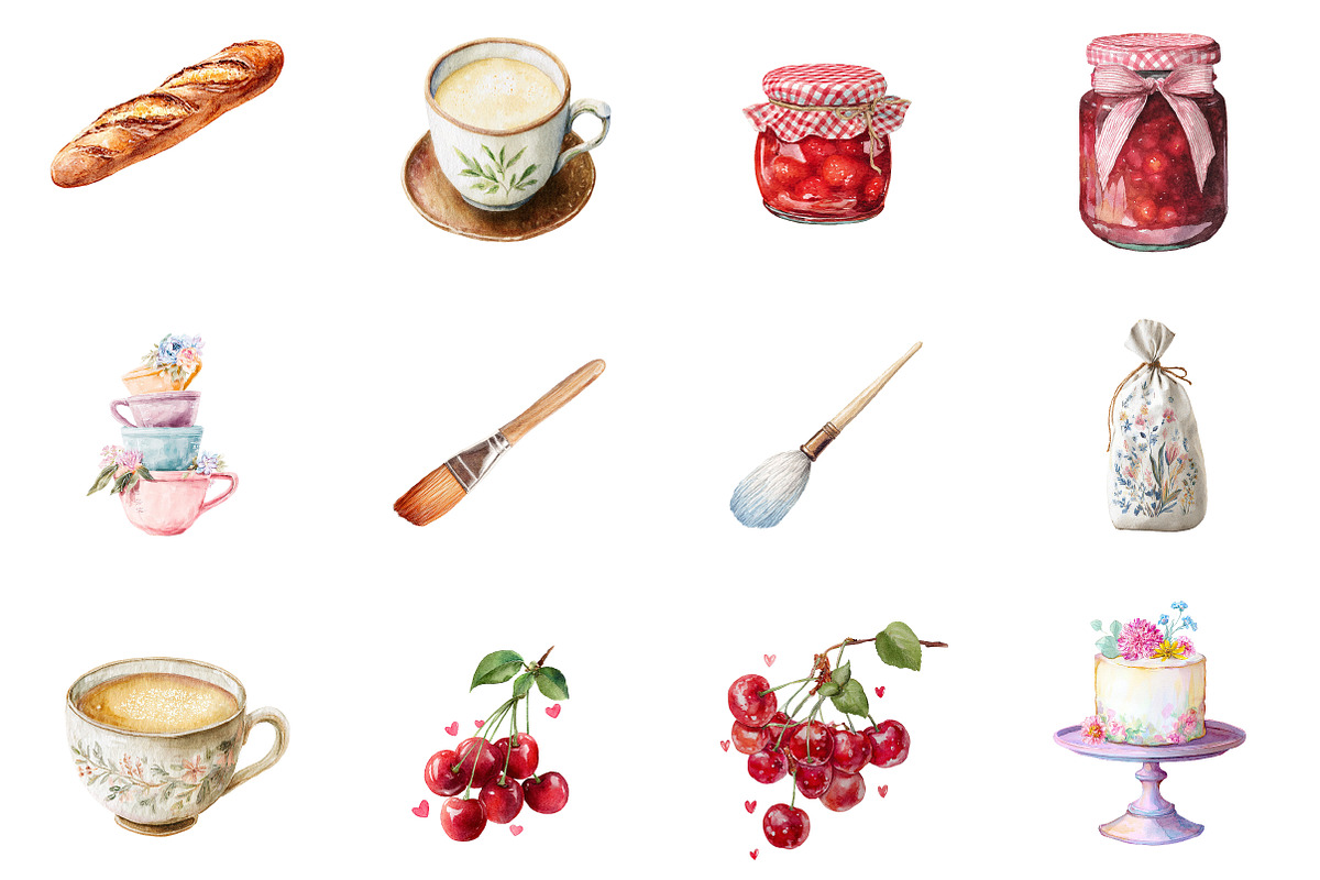 Cottagecore Baking Clipart, an Illustration by Designworld (Photo 2 of 5)