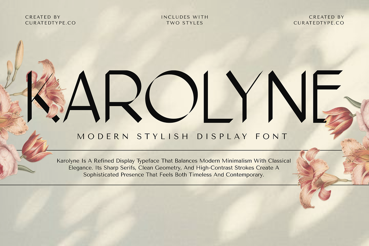 Karolyne, a Sans Serif Font by CuratedType Studio (Photo 1 of 10)