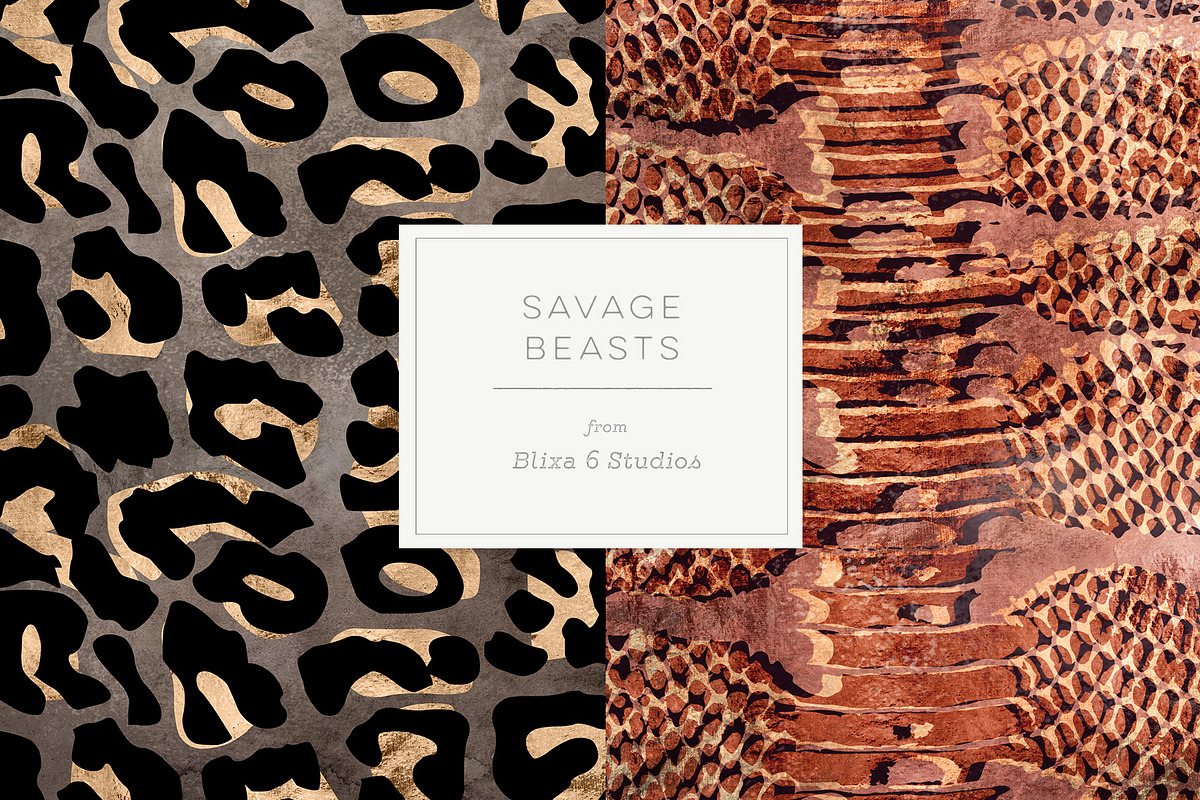 36 Wild Things: Golden Animal Prints, a Pattern Graphic by Blixa 6 Studios (Photo 8 of 10)