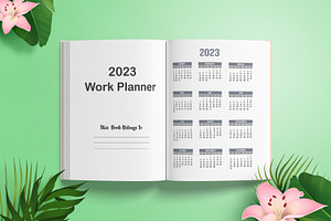 Editable 2023 Work Planner KDP