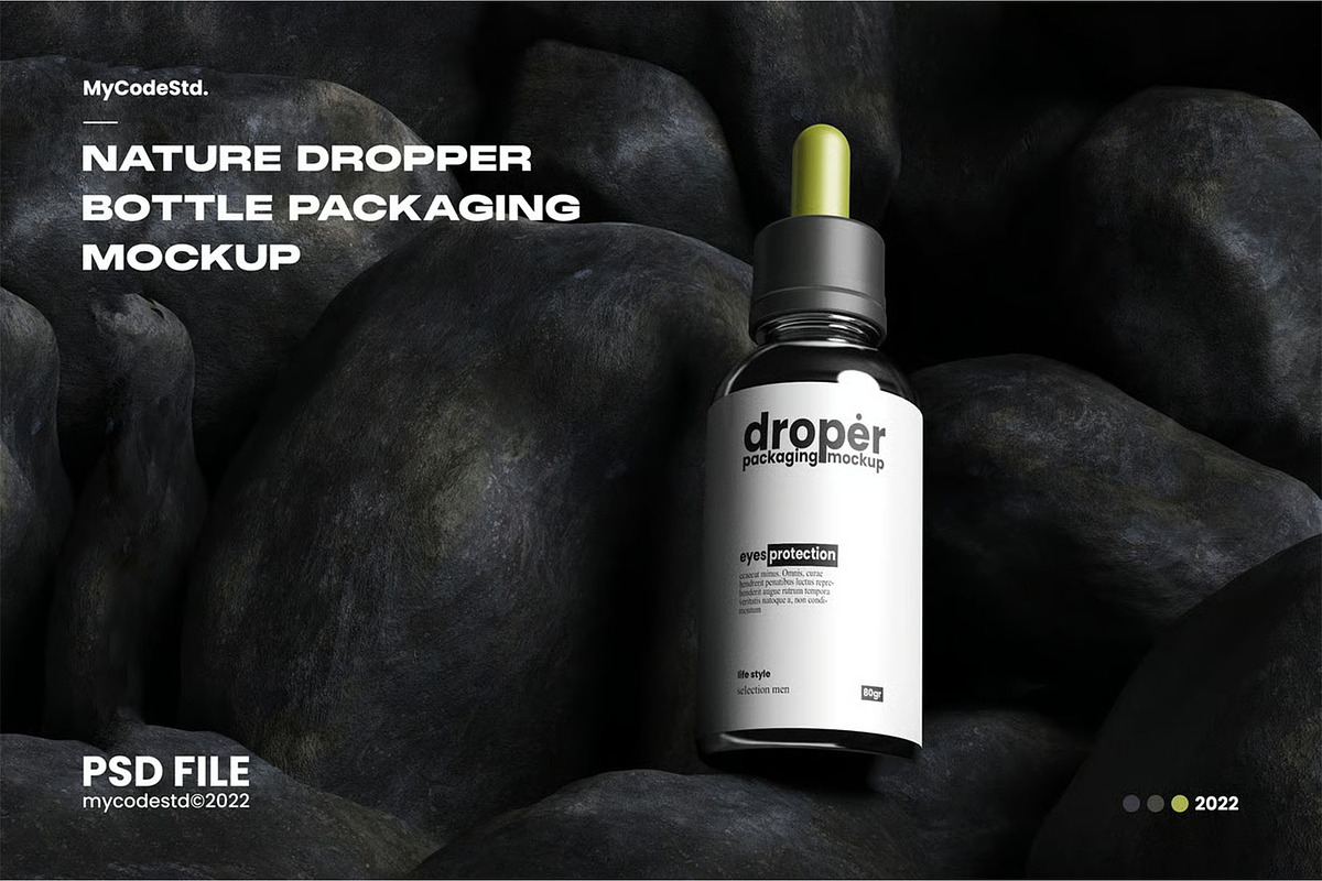 AM - Nature Dropper Bottle Mockup, a Packaging Mockup by zpackcreative (Photo 1 of 3)