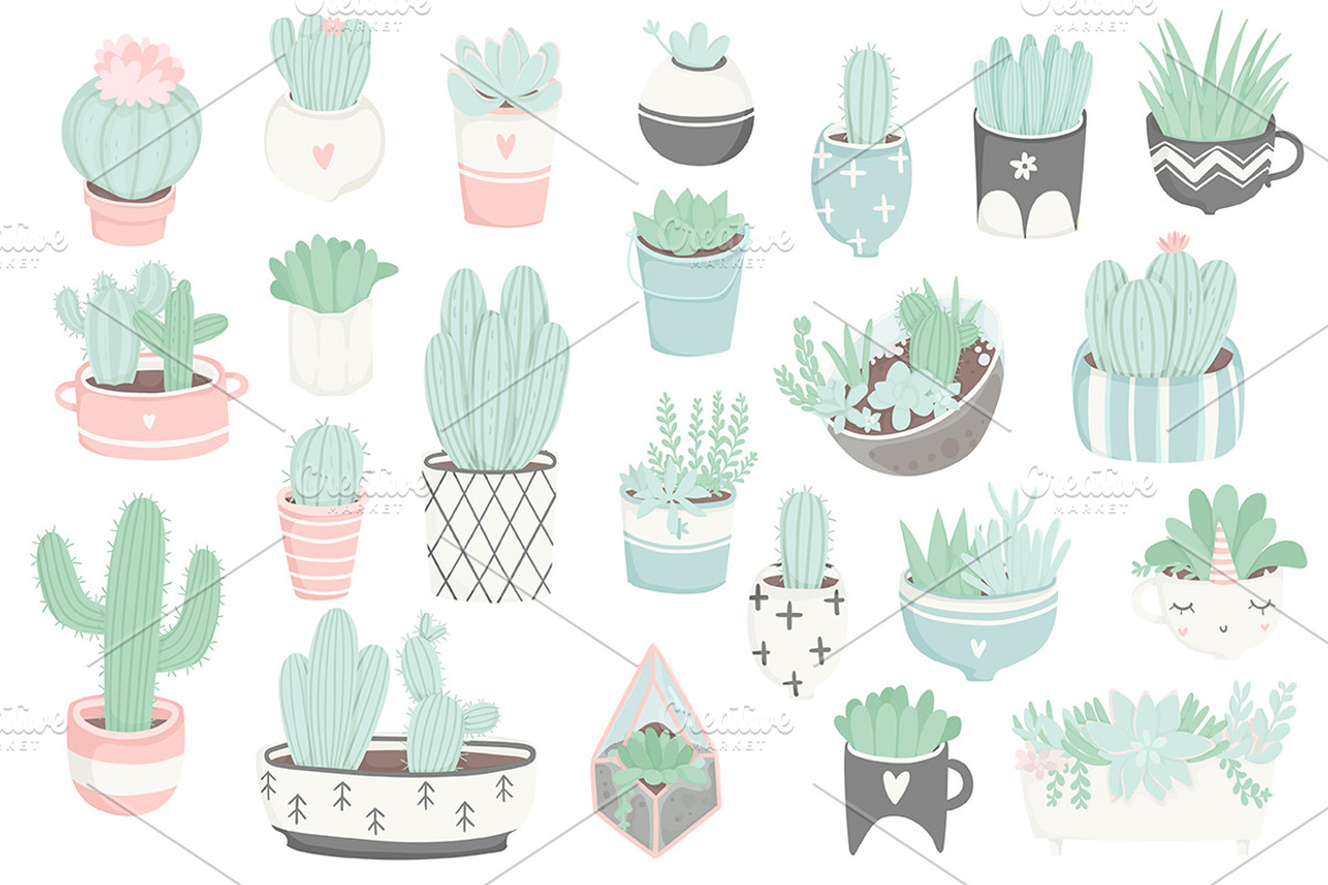 Sweet succulent & cacti collection♥️, a Decorative Illustration by Artnis (Photo 3 of 11)