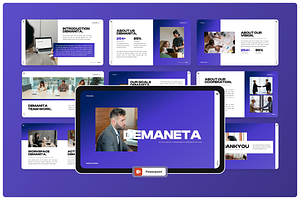 Corporate Pitch Deck Powerpoint, a Presentation Template by Annora Studio