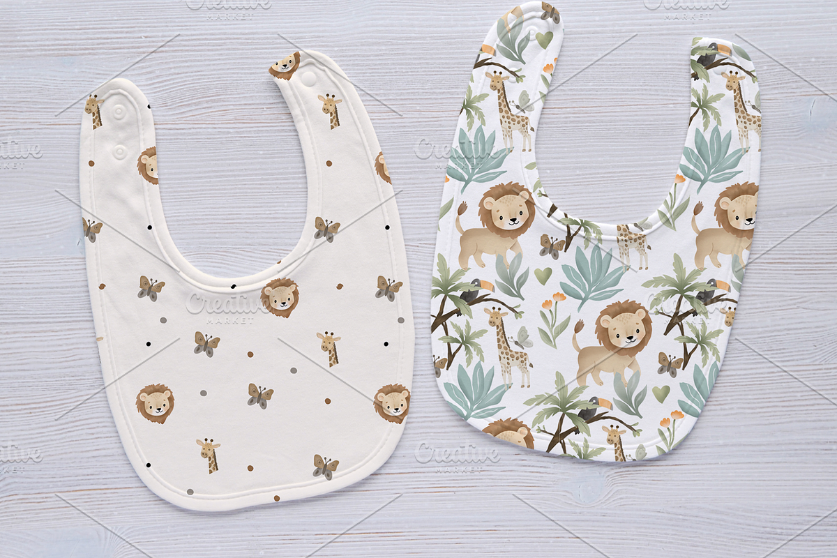 Baby Jungle Animals Seamless Pattern, a Pattern Graphic by SassyCorners (Photo 4 of 4)